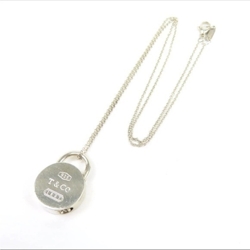 Authentic Vintage TIFFANY & CO. 1837 Round Padlock Chain Necklace 10.3g 925